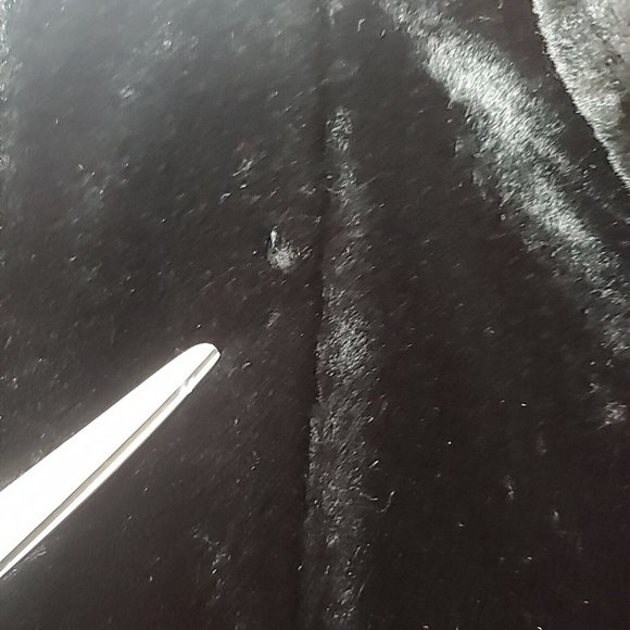 Vintage Borgessa Casper Womens Medium Coat Faux Fur USA Union Made Black Purple - Picture 12 of 15